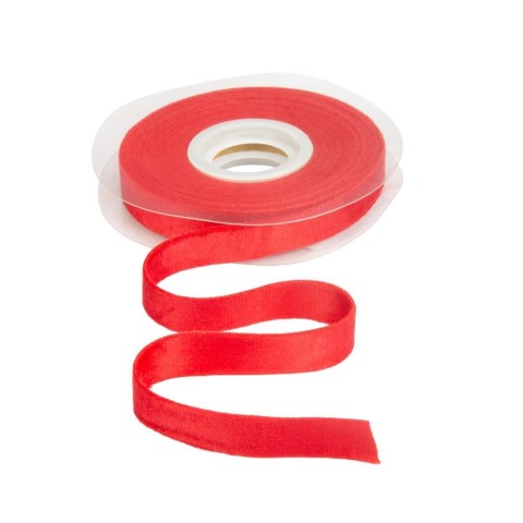 NASTRO VELLUTO DOPPIO MM15 X 7MT ROSSO